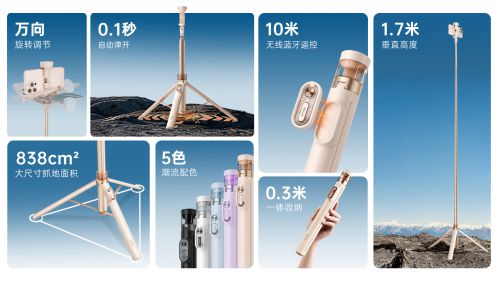 启“落地开”自拍杆新纪元！ 重新定义影像自由尊龙凯时人生就是搏平台SEAJIC施吉客开(图7)